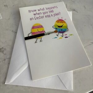 Happy Easter Funny Message Cracks Up Friendship Greeting Card By Carlton‎ Cards